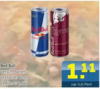 Getränke Arena Red Bull 0,25L Angebot