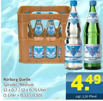 Getränke Arena Nürburg Quelle Sprudel, Medium 12x0,7/0,75L Angebot