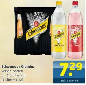 Getränke Arena Schweppes/Orangina 6x1L Angebot