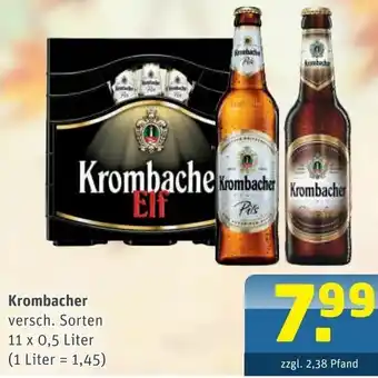 Getränke Arena Krombacher 11x0,5L Angebot