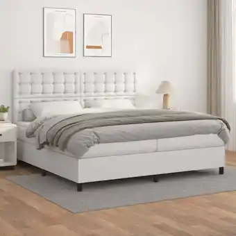 ManoMano Bonnevie - Boxspringbett,Doppelbett mit Matratze Weiß 200x200 cm Kunstleder vidaXL Angebot