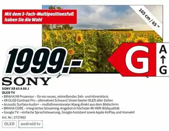 MediaMarkt Sony XR 65 A 80 J OLED TV Angebot