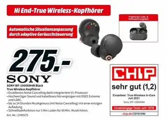 MediaMarkt Sony WF-1000XM4B Black True Wireless Kopfhörer Angebot