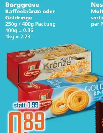 Klaas und Kock Borggreve Kaffeekränze oder Goldringe 250/400g Angebot