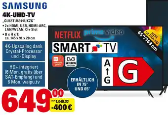 Marktkauf Samsung 4K UHD TV GU65TU6979UXZG Angebot