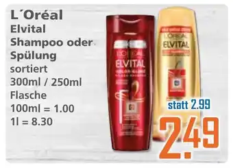 Klaas und Kock L'Oréal Elvital Shampoo oder Spülung 300/250ml Angebot