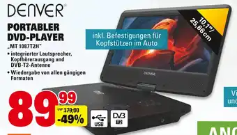 Marktkauf Denver Portabler DVD Player MT 1087T2H Angebot