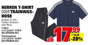 Marktkauf Adidas Herren T-Shirt oder Trainingshose Angebot