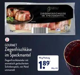 Aldi Nord Gourmet Ziegenfrischkäse im Speckmantel 90g Angebot