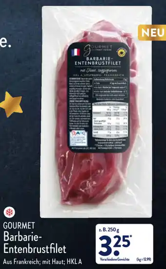 Aldi Nord Gourmet Barbarie Entenbrustfilet 250g Angebot