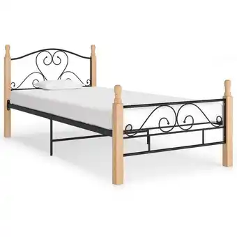 ManoMano Bettgestell,Schlafzimmerbett Schwarz Metall 90x200 cm vidaXL Angebot