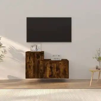 ManoMano Bonnevie - 2-tlg. TV-Schrank-Set,TV-Möbel,TV-Möbel Räuchereiche Holzwerkstoff vidaXL Angebot