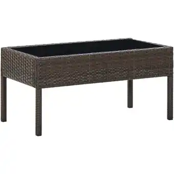 ManoMano Bonnevie - Gartentisch,Terrassentisch Braun 75x40x37 cm Poly Rattan vidaXL Angebot