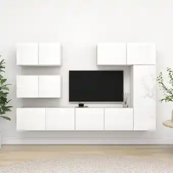 ManoMano Bonnevie - 6-tlg. TV-Schrank-Set,TV-Möbel Hochglanz-Weiß Holzwerkstoff vidaXL Angebot