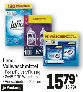 METRO Lenor Vollwaschmittel Angebot