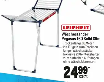 METRO Leifheit Wäscheständer Pegasus 160 Solid Slim Angebot