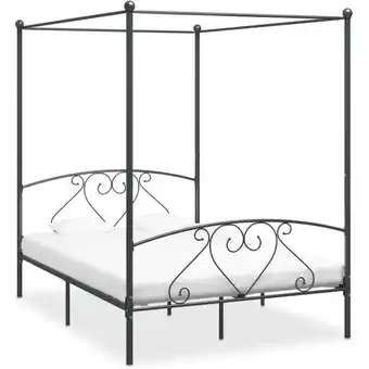 ManoMano Himmelbett-Gestell Grau Metall 140 x 200 cm vidaXL670271 Angebot