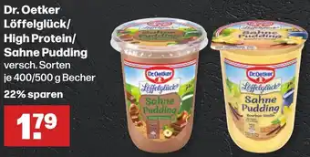 Handelshof Dr. Oetker Löffelglück/ High Protein/ Sahne Pudding 400/500 g Becher Angebot