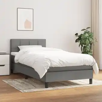 ManoMano Bonnevie - Boxspringbett,Schlafzimmerbett mit Matratze Dunkelgrau 90x200 cm Stoff vidaXL40170 Angebot