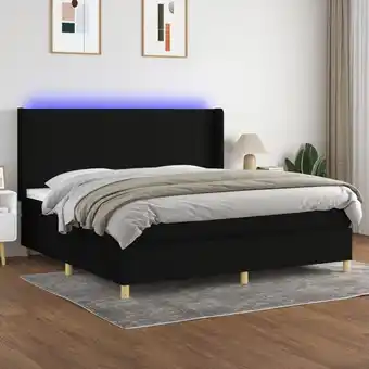 ManoMano Bonnevie - Boxspringbett,Doppelbett mit Matratze & led Schwarz 200x200 cm Stoff vidaXL Angebot