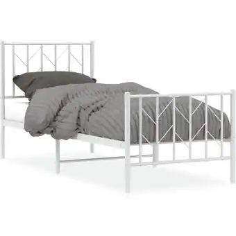 ManoMano Bettgestell mit Kopf- und Fußteil Metall Weiß 75x190 cm vidaXL916206 Angebot