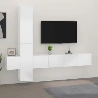 ManoMano Bonnevie - 5-tlg. TV-Schrank-Set,TV-Möbel,TV-Möbel Hochglanz-Weiß Holzwerkstoff vidaXL Angebot