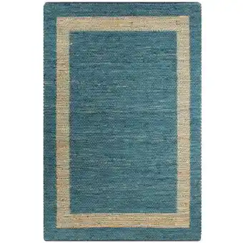 ManoMano Bonnevie - Teppich,Fußmatte Handgefertigt Jute Blau 80x160 cm vidaXL Angebot