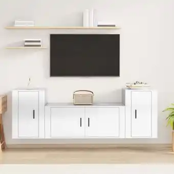 ManoMano 3-tlg. TV-Schrank-Set,TV-Möbel,TV-Möbel Hochglanz-Weiß Holzwerkstoff vidaXL Angebot