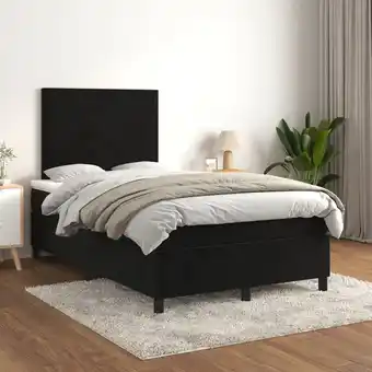 ManoMano Bonnevie - Boxspringbett,Doppelbett mit Matratze Schwarz 120x200 cm Samt vidaXL Angebot