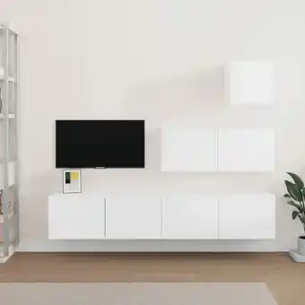 ManoMano Bonnevie - 4-tlg. TV-Schrank-Set,TV-Möbel,TV-Möbel Weiß Holzwerkstoff vidaXL Angebot