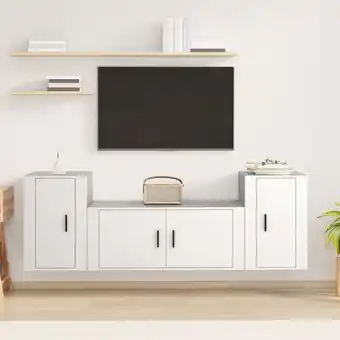 ManoMano Bonnevie - 3-tlg. TV-Schrank-Set,TV-Möbel,TV-Möbel Weiß Holzwerkstoff vidaXL Angebot