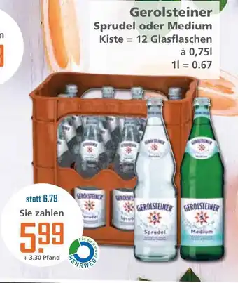 Klaas und Kock Gerolsteiner Sprudel oder Medium 12x0,75L Angebot