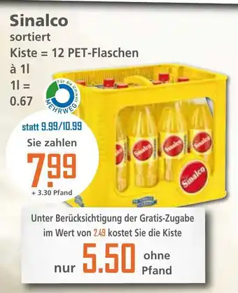 Klaas und Kock Sinalco 12x1,0L Angebot