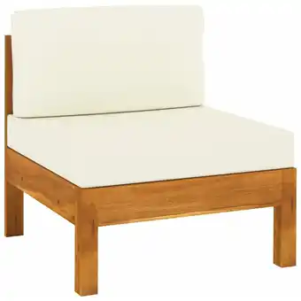 ManoMano Bonnevie - Mittelsofa mit Cremeweißen Kissen,Gartensofa Massivholz Akazie vidaXL Angebot