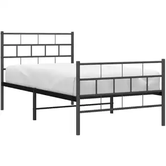 ManoMano Bettgestell，Schlafzimmerbett mit Kopf- und Fußteil Metall Schwarz 75x190 cm vidaXL Angebot