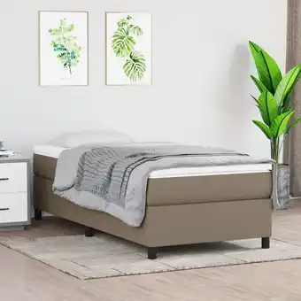 ManoMano Bonnevie - Boxspringbett,Schlafzimmerbett Taupe 90x190 cm Stoff vidaXL Angebot