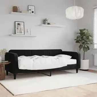 ManoMano Bonnevie - Tagesbett,Gästebett mit Matratze Schwarz 90x200 cm Samt vidaXL Angebot