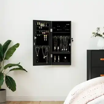 ManoMano Bonnevie - Schmuckschrank mit Spiegel Wandmontage Schwarz 30x8,5x67 cm vidaXL762836 Angebot