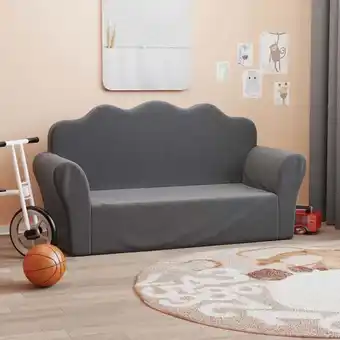 ManoMano Bonnevie - Kindersofa 2-Sitzer,Kindersessel Anthrazit Weich Plüsch vidaXL Angebot