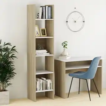 ManoMano Bonnevie - Bücherregal Weiß Sonoma-Eiche 40x35x180 cm Holzwerkstoff vidaXL258316 Angebot