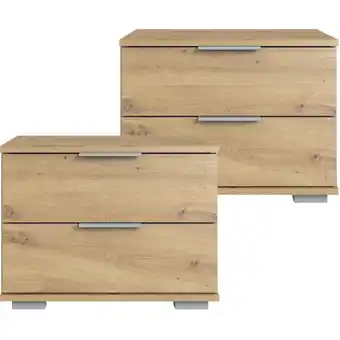 ManoMano Lomadox - Schlafzimmer 2er Set Nachttisch Nachtschrank in Artisan Eiche Nb. ELSTRA-43, b/h/t ca. 52/40/38 cm - braun Angebot