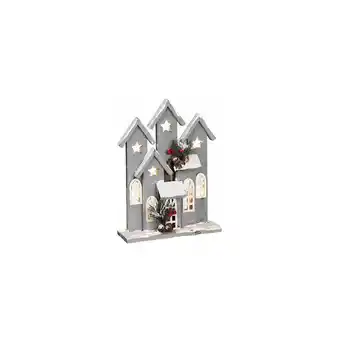 ManoMano EDM - E3/72364 Casita Gris Decorativa Navideña Con 10 Leds Angebot