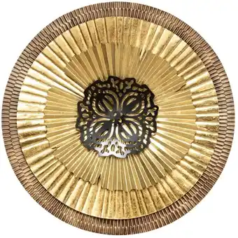 ManoMano Atmosphera - Wanddeko 'Nam' - Metall - goldfarben d. 67 cm - Golden créateur d'intérieur Angebot