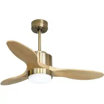 ManoMano Deckenventilator ø106 cm mit WiFi Reversible Hypersilence für 20 m² - Gold Angebot