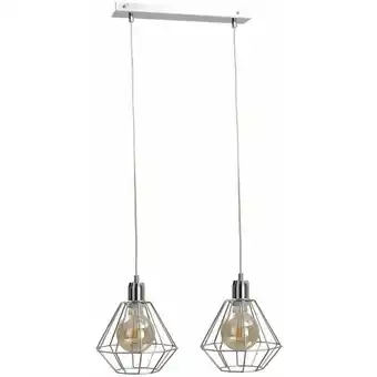 ManoMano 695 Foskal Bar Pendelleuchte Silber, 50cm, 2x E27 - Keter Lighting Angebot