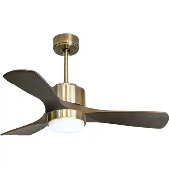 ManoMano Deckenventilator ø106 cm mit WiFi Reversible Hypersilence für 20 m² - Gold Angebot