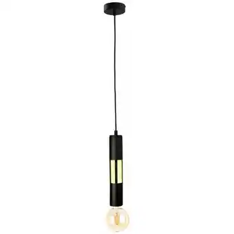 ManoMano 1264 Magnum Slim Pendelleuchte Schwarz, Gold, 10cm, 1x E27 - Keter Lighting Angebot