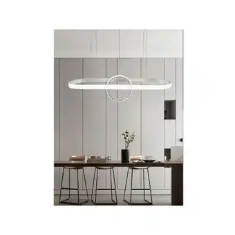 ManoMano Trade Shop Traesio - led design oval weiss modern kreis pendel leuchter 54W LP-30B Angebot