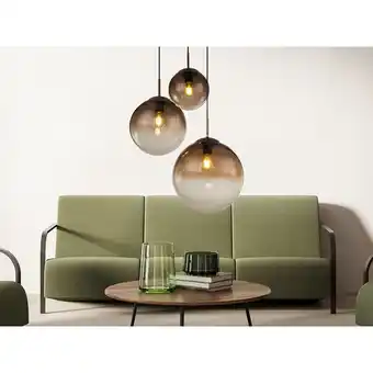 ManoMano Led Hängelampe 3-flammig mit Glaskugeln aus Amberglas Angebot