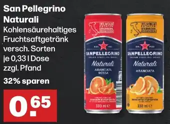 Handelshof San Pellegrino Naturali 0,33 L Dose Angebot